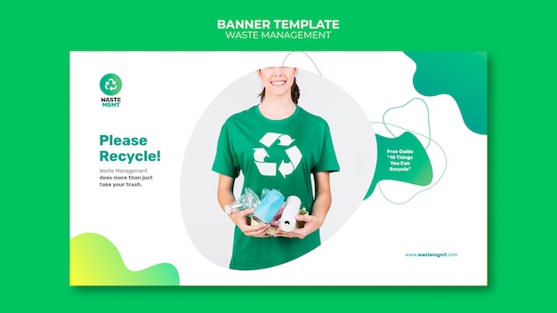 Designvorlage für abfallmanagement-bannerpost