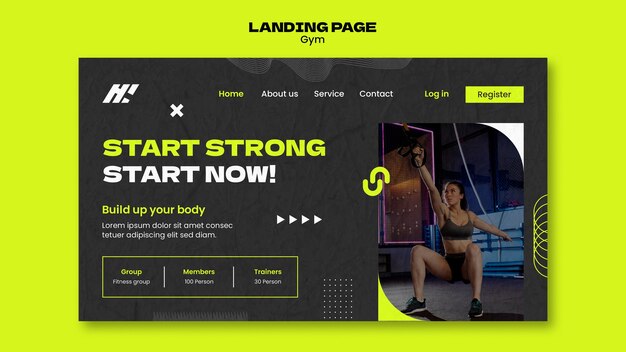 Designvorlage für ein Fitnessstudio