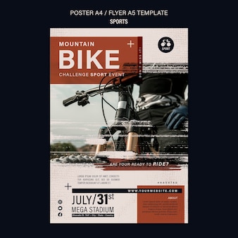 Designvorlage für fahrradsport-flyer