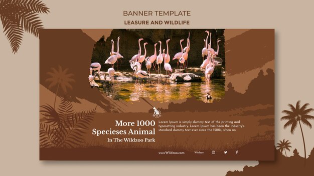 Designvorlage für Freizeit- und Tierwelt-Banner