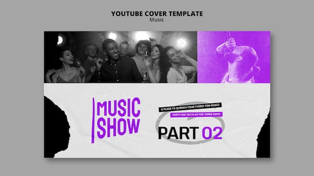 Designvorlage für musikshow-youtube-cover
