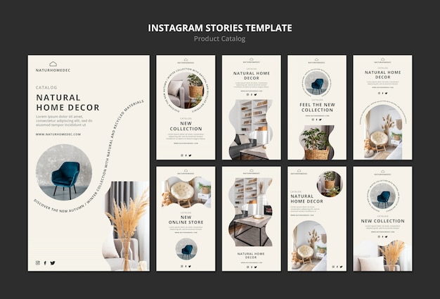 Designvorlage für Produktkatalog Instagram Stories