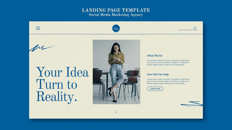 Kostenlose PSD designvorlage für social media-marketingagenturen