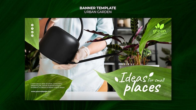 Designvorlage für städtische gartenbanner