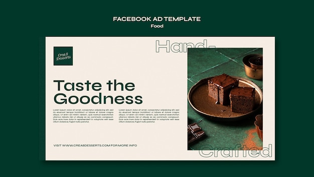 Desserts business social media promo-vorlage
