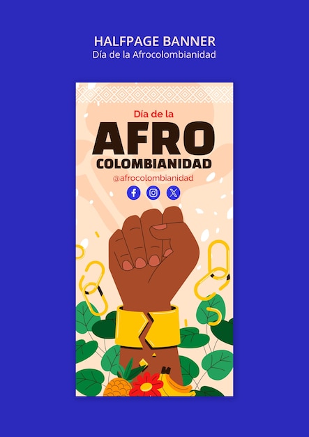 Dia de la afrocolombianidad vorlage-design