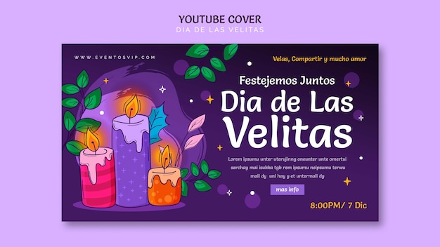 Kostenlose PSD dia de las velitas-vorlagendesign