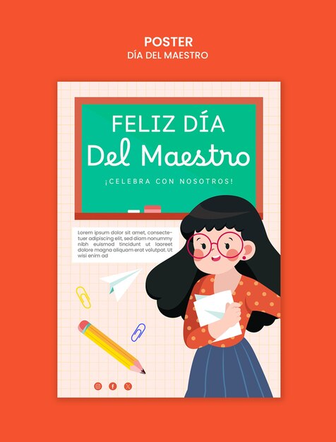 Dia del maestro Vorlage-Design