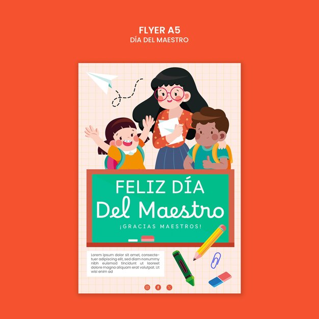Dia del maestro Vorlage-Design