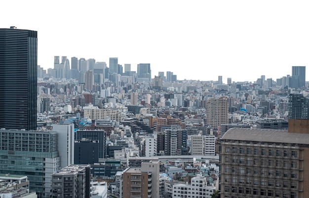 Die Skyline der Stadt ist isoliert.