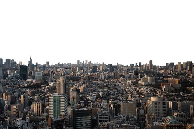 Die Skyline der Stadt ist isoliert.
