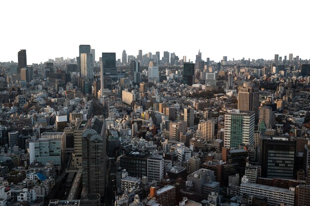 Die Skyline der Stadt ist isoliert.