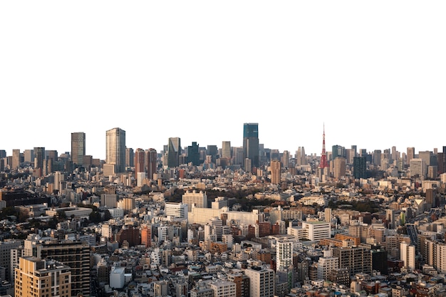 Die Skyline der Stadt ist isoliert.