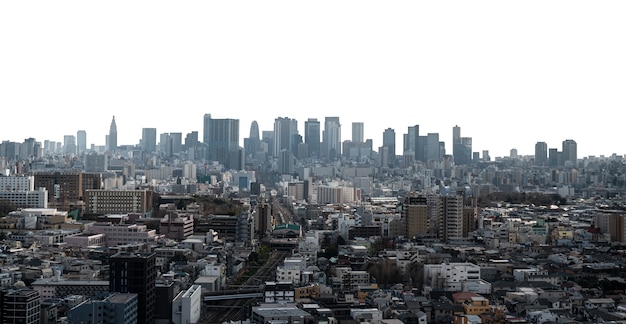 Die Skyline der Stadt ist isoliert.