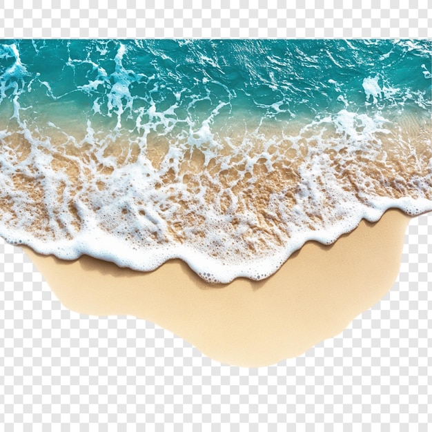 Die Welle des Ozeans stürzt auf das Sommerferienparadies Sandy Beach