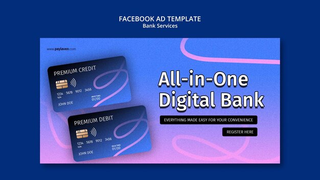 Digitale Banking-Vorlage mit Farbverlauf