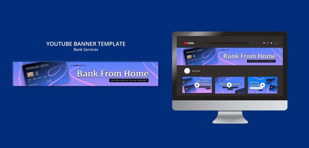 Digitale Banking-Vorlage mit Farbverlauf
