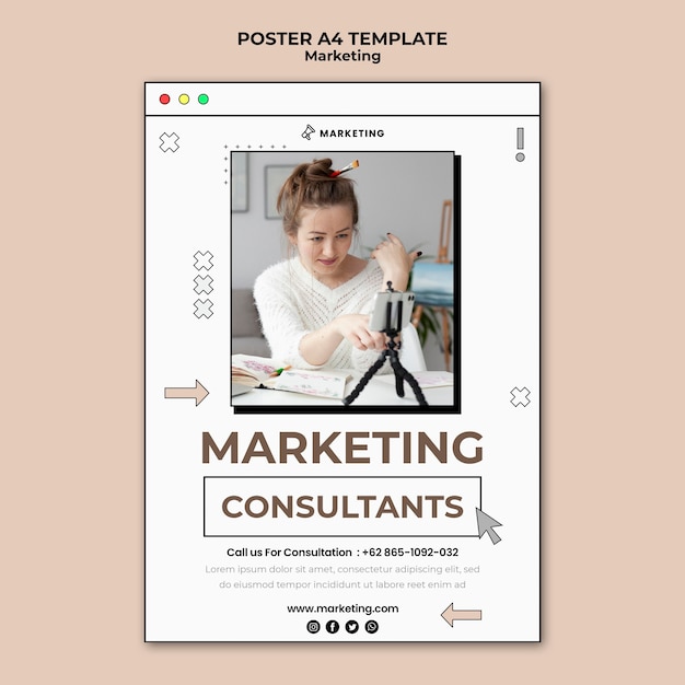 Digitale marketing-posterseite