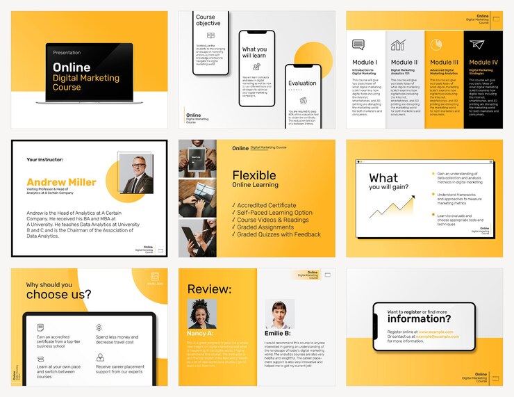 Kostenlose PSD digitales marketing business template psd social media post im gelben design