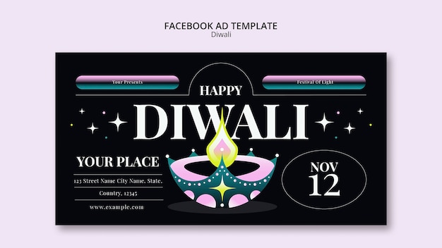 Kostenlose PSD diwali-designvorlage