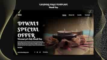 Kostenlose PSD diwali-feier-landing-page