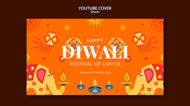 Diwali-feier-youtube-cover-vorlage