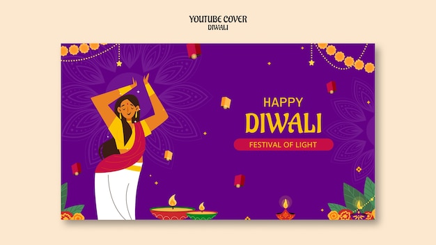 Diwali-feier-youtube-cover-vorlage