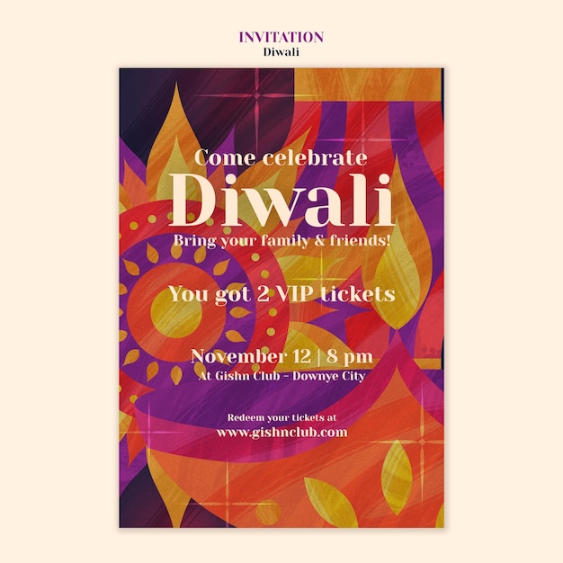 Kostenlose PSD diwali-vorlagendesign