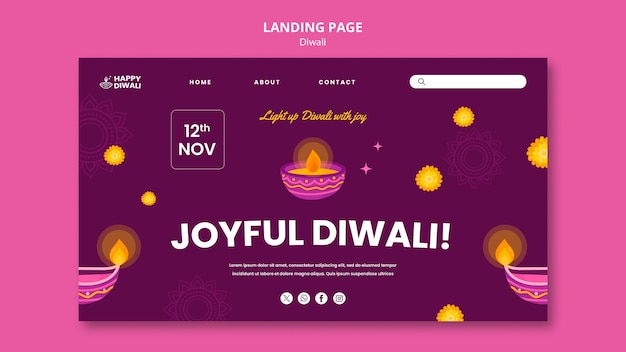 Kostenlose PSD diwali-vorlagendesign