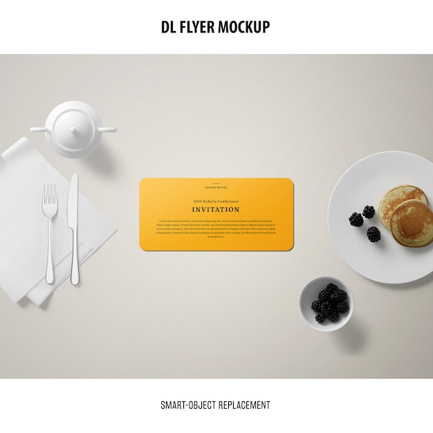 Kostenlose PSD dl flyer mockup