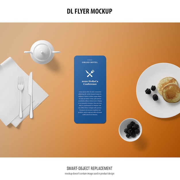 Kostenlose PSD dl flyer mockup