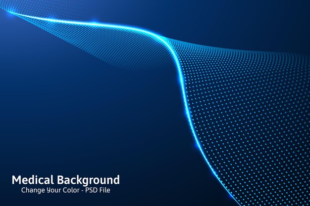 Dot blue wave light screen gradient texture background Abstrakte Technologie Big Data digitaler Hintergrund 3D-Rendering