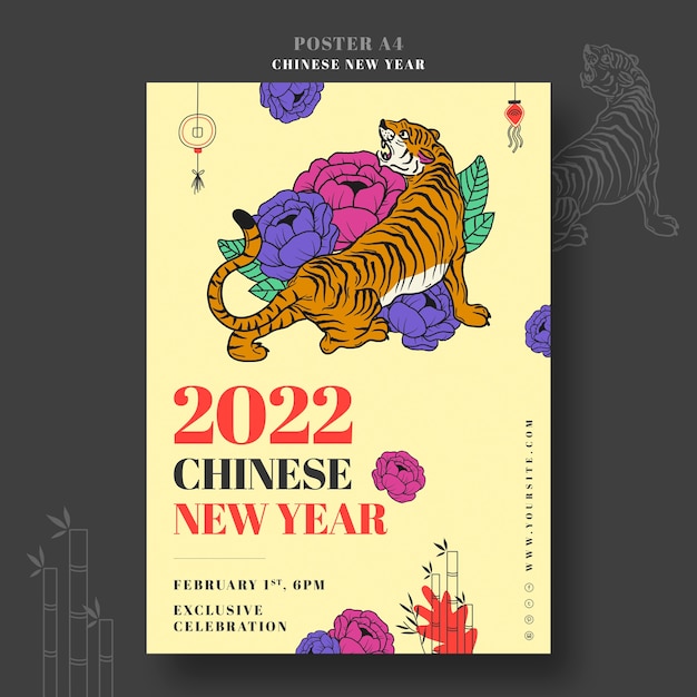Druckvorlage für das chinesische neujahr