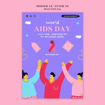Druckvorlage zum welt-aids-tag
