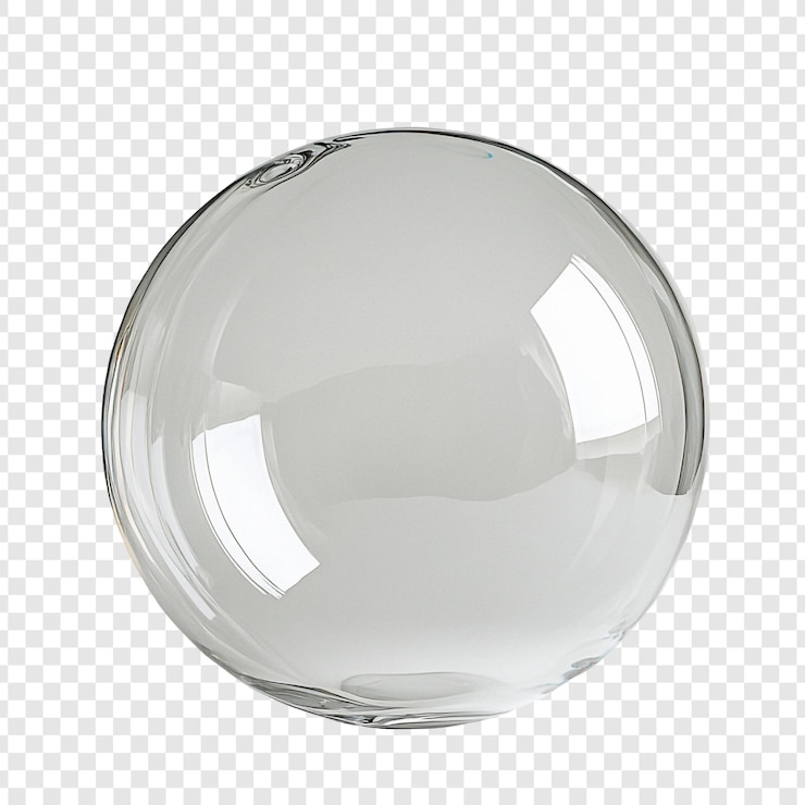 Kostenlose PSD durchsichtige glaskugel eine 3d-rendering einer polierten reflektierenden kugel
