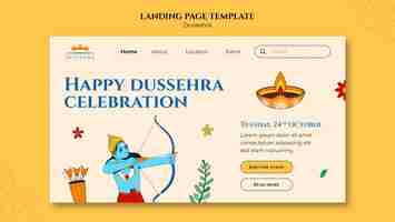 Kostenlose PSD dussehra-tempalte-design