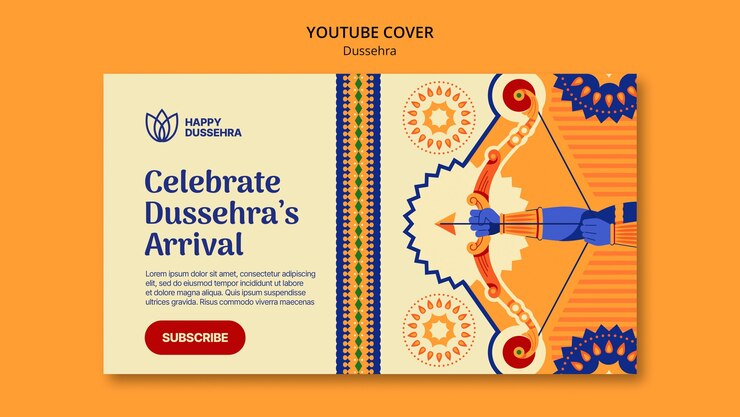 Kostenlose PSD dussehra-vorlagendesign