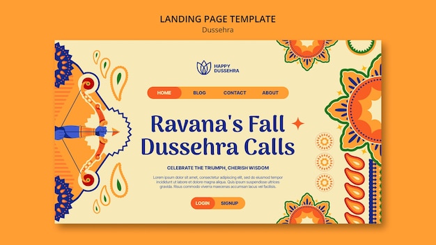 Kostenlose PSD dussehra-vorlagendesign