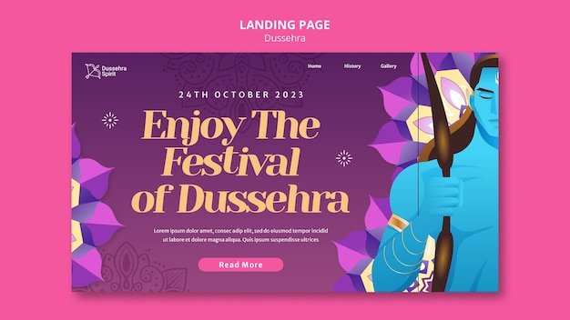 Kostenlose PSD dussehra-vorlagendesign