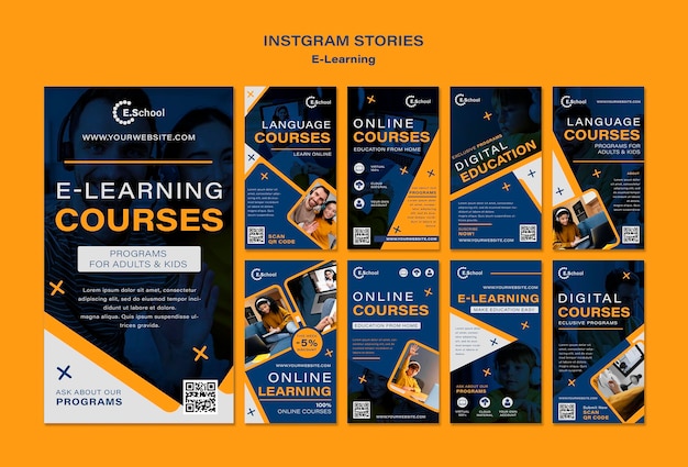 E-Learning-Kurse Instagram-Geschichten