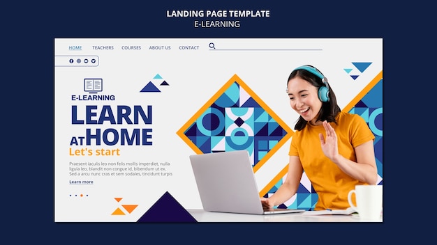 E-learning-landingpage-vorlagendesign