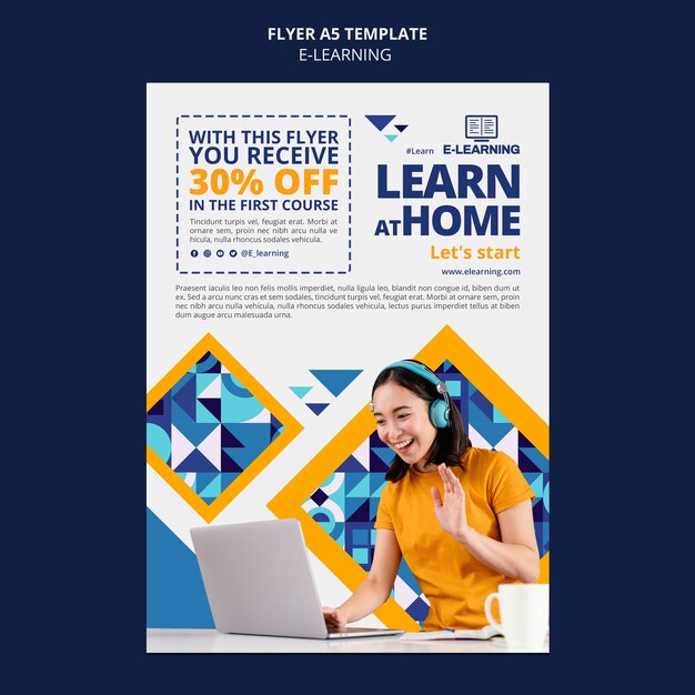 E-Learning-Poster-Vorlagendesign