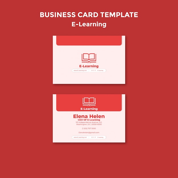 E-Learning-Vorlage mit flachem Design