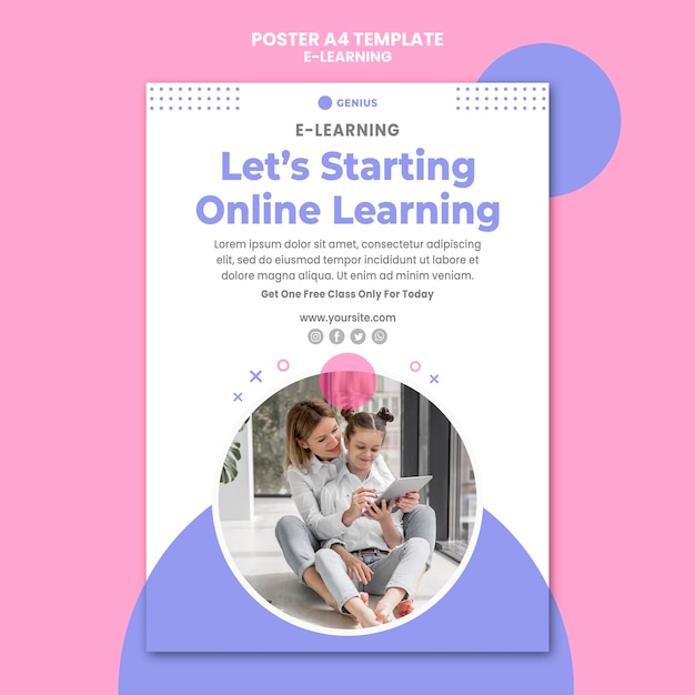 E-learning-werbeplakatvorlage