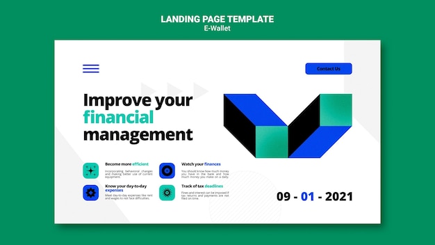 E-Wallet-Landingpage-Vorlage