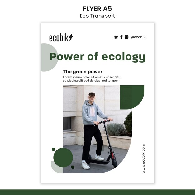 Eco-Transport-Flyer-Vorlage