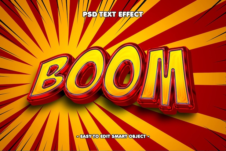 Kostenlose PSD editierbarer texteffekt im comic-stil