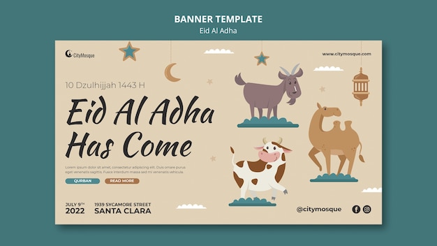 Kostenlose PSD eid al-adha-banner-template-design