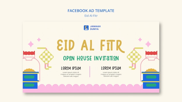 Kostenlose PSD eid al-fitr vorlagendesign