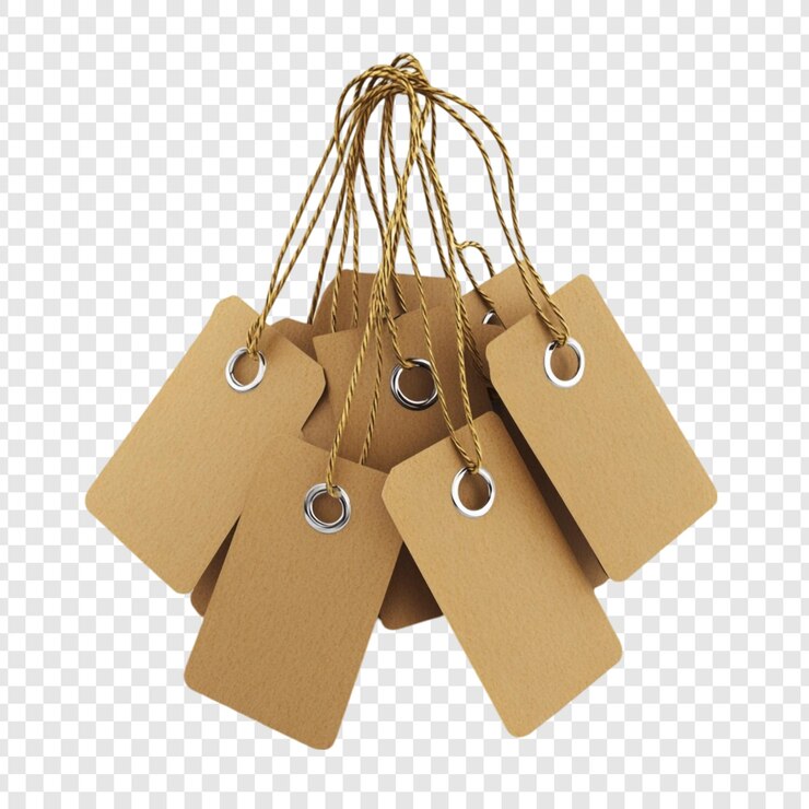 Kostenlose PSD ein bündel brauner craft-papier-tags mit schnur
